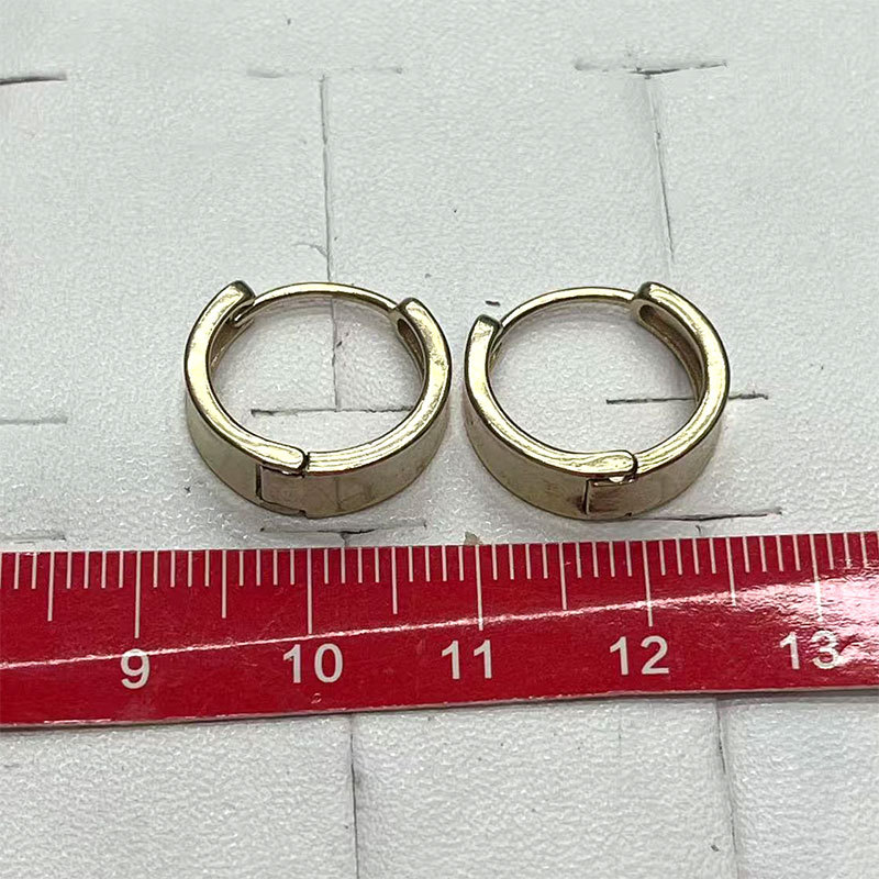Cross-border bestsellers, Instagram-style earrings, versatile, simple and fashionable, golden earrings, round gold-plated earrings pic 5