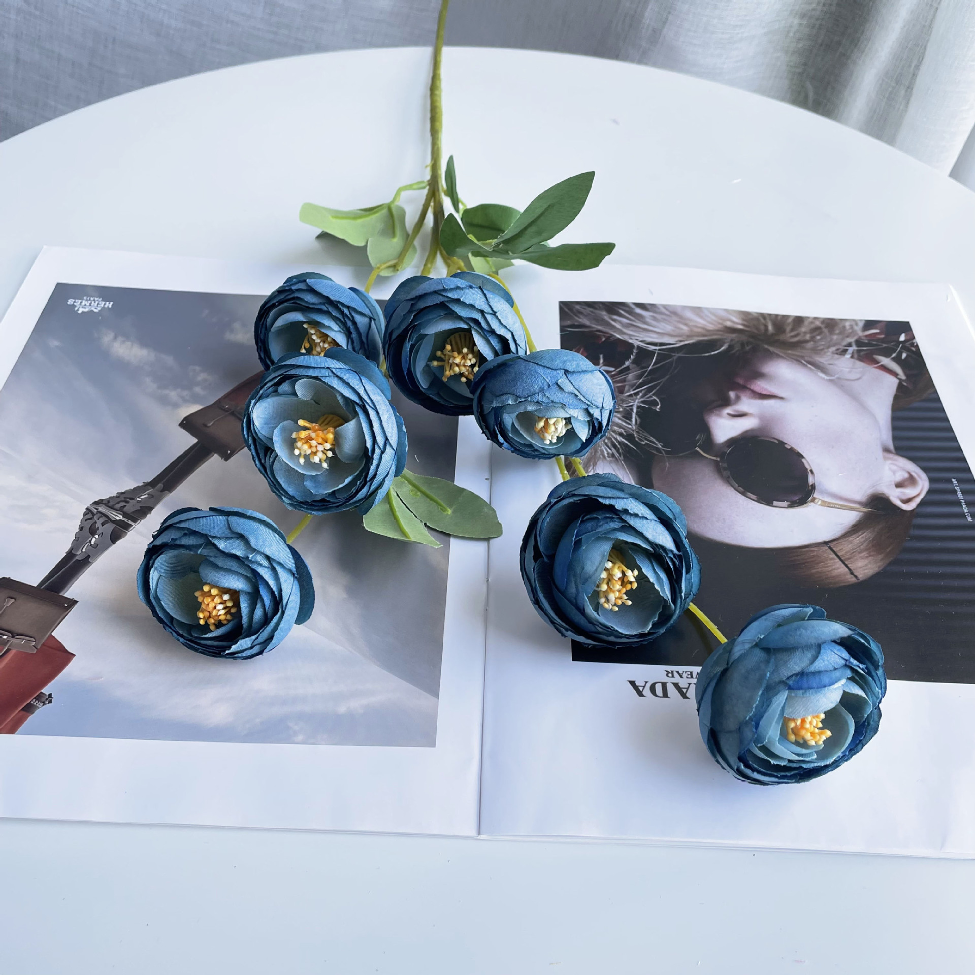 7-head exquisite tea rose peony artificial flowers wholesale wedding set decoration flowers, wedding hall prop flowers pic 11