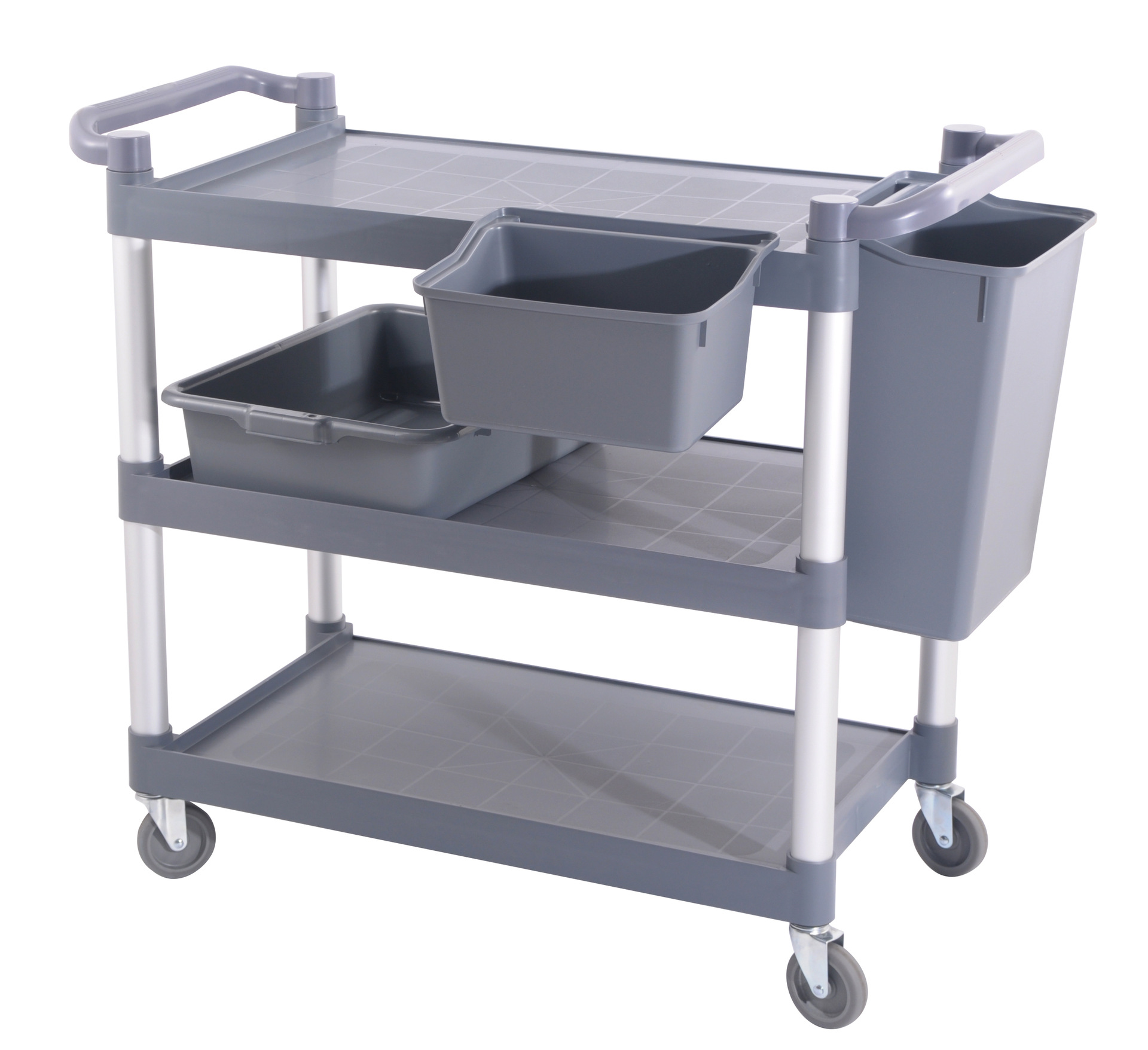 Three-layer plastic food collection cart, hotel food delivery cart, restaurant commercial trolley, restaurant mobile serving cart, beverage cart pic 5