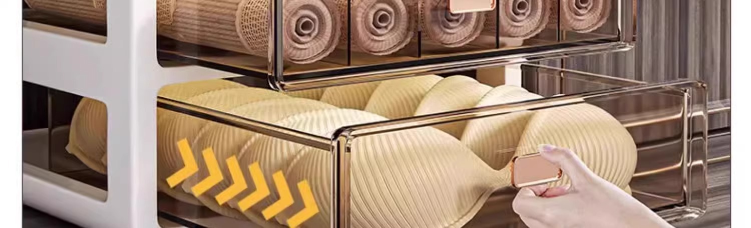 Underwear and underpants storage box, household drawer-type socks and close-fitting clothes storage box, wardrobe layering magic tool, organizing cabinet pic 13