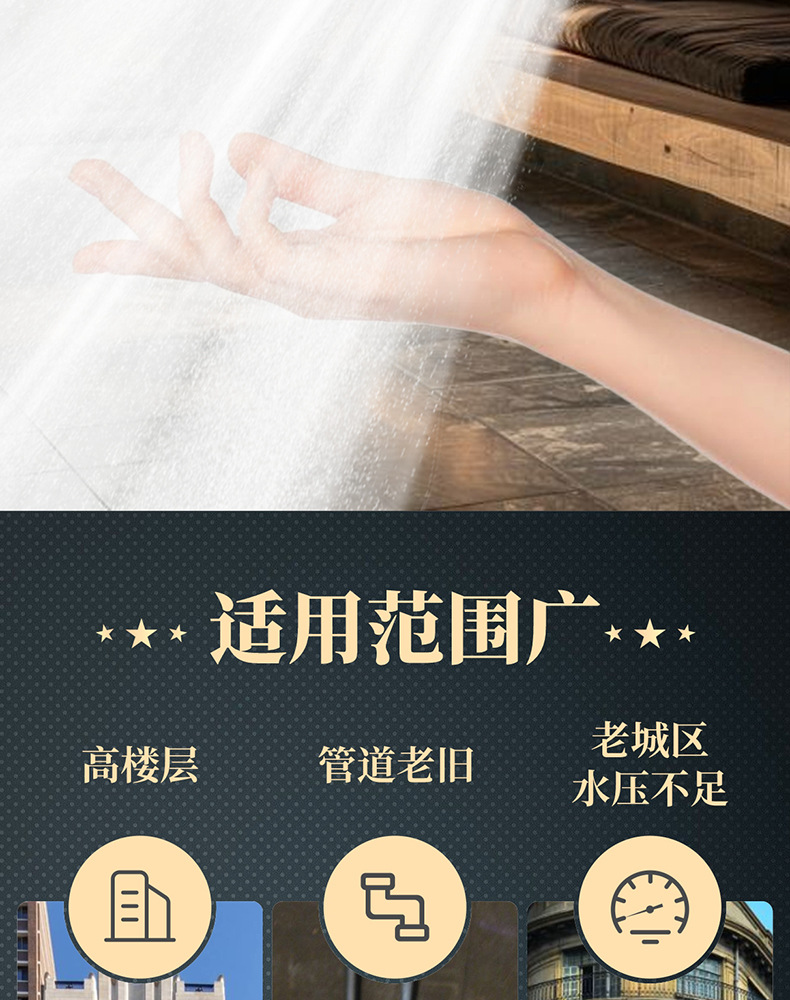 家用手持淋浴头花洒喷头支架淋浴花洒套装批发浴室增压花洒洗澡详情9