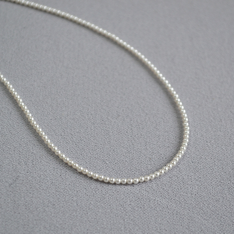 法式优雅高亮水晶人造仿珍珠650色号精致柔美简约叠带项链锁骨链详情4