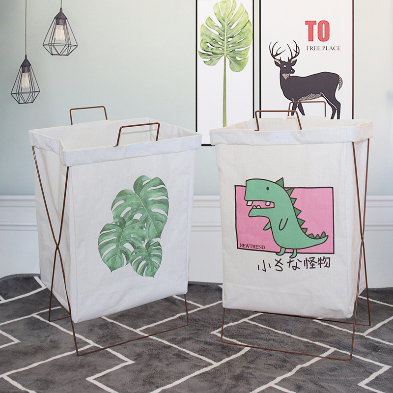 脏衣服收纳筐可折叠大号脏衣篮带提手棉麻布防水防潮收纳筐收纳篮详情8