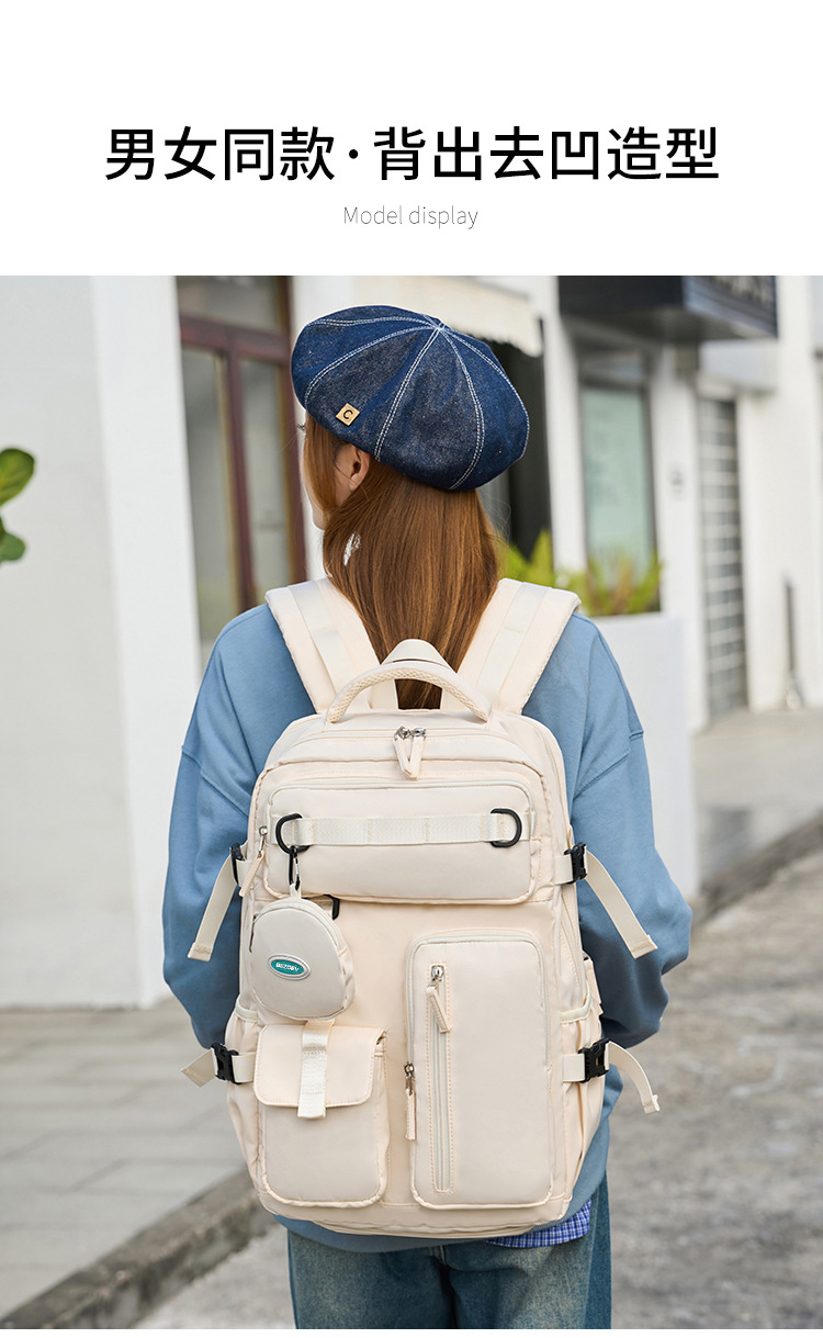 跨境电脑背包通用出差旅行大容量多功能防水干湿分离收纳学生书包详情7