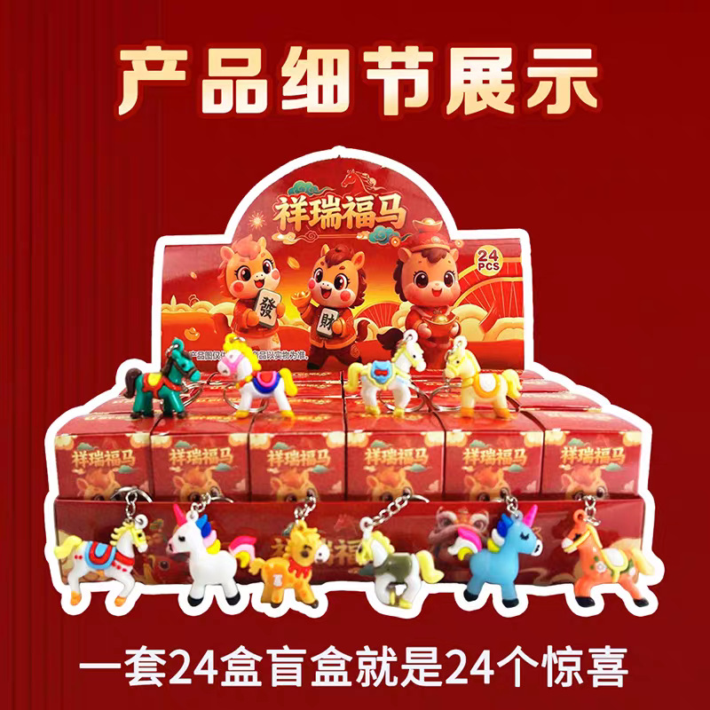 新款盲盒马年吉祥物洞洞乐新年儿童玩具节日礼物男女孩学生奖品详情7