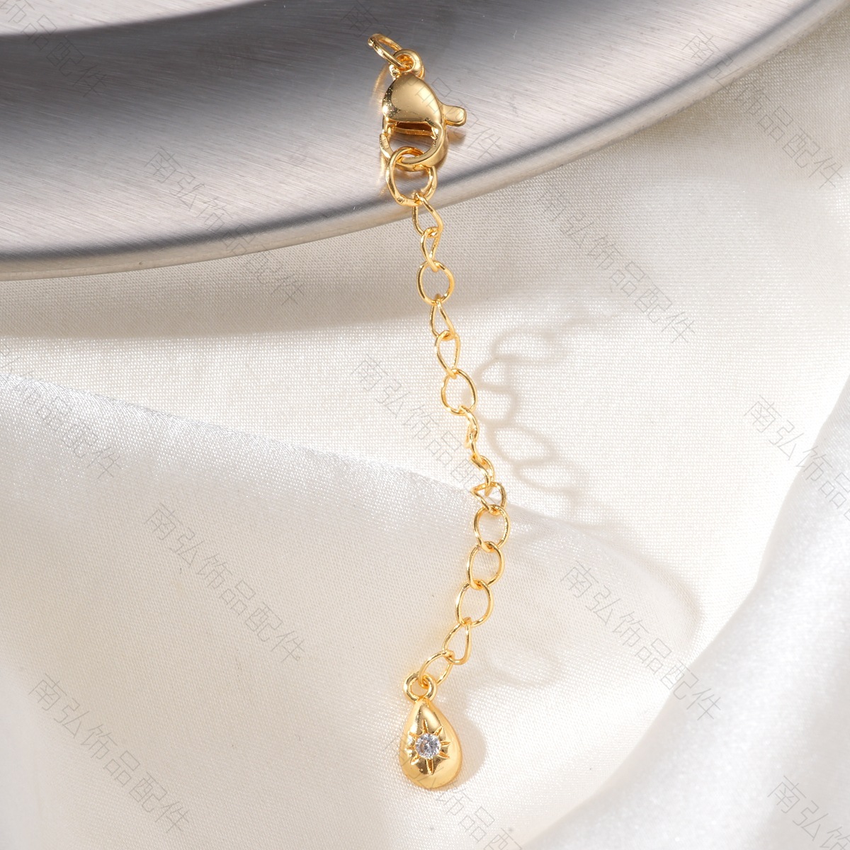 18k color-preserving copper gold-plated pearl necklace, extension chain spring buckle, high-end lobster buckle, DIY handmade jewelry accessory pic 16