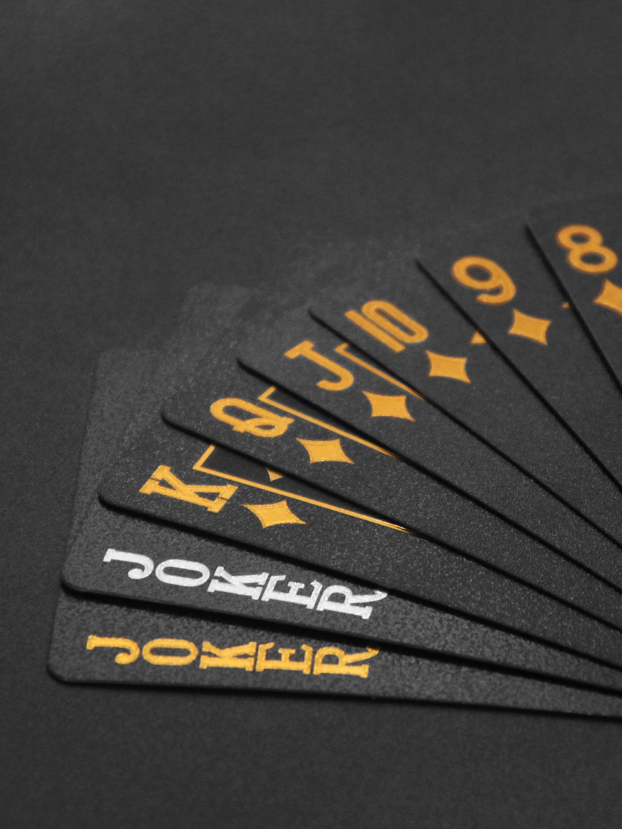 美元扑克牌金箔扑克牌土豪金黑金防水扑克牌批发外贸热卖跨境现货详情3