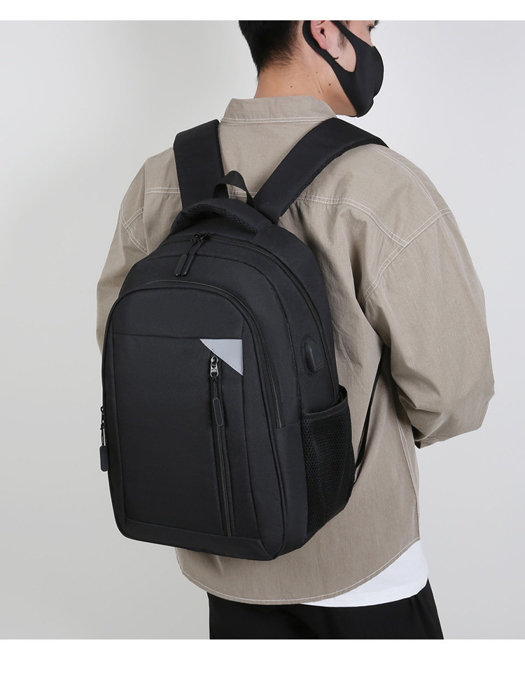 Wholesale 2023 New business double backpack, wear-resistant, water-repellent, large-capacity travel computer bag, casual, fashionable and simple pic 21