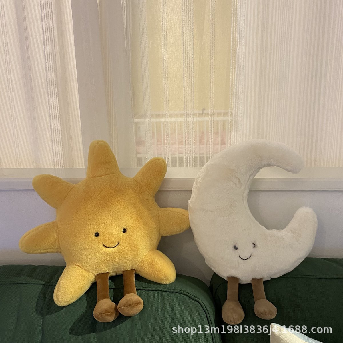 【跨境爆款】ins新品太阳月亮公仔毛绒玩具可爱玩偶床上抱枕详情1