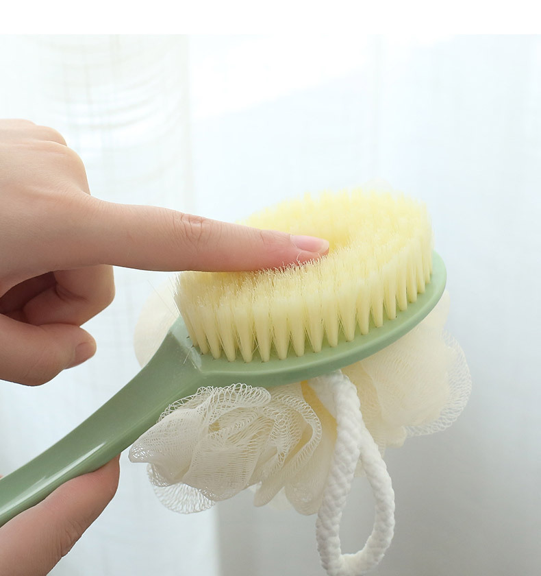 Bath massage brush, bathing wonder, soft-bristled back scrubbing two-in-one, bath ball brush, double-sided bath flower bathing brush pic 6