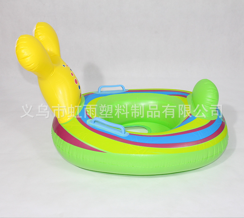 卡通蜗牛艇水上充气儿童玩具座圈带把手防侧翻游泳圈婴儿坐圈批发详情6
