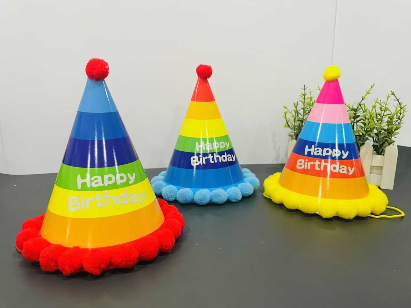 小清新绒球生日帽 ins网红风星星字母生日帽子生日蛋糕配件生日帽详情14