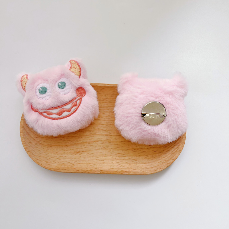 ins可爱卡通毛怪胸针毛绒小怪兽书包钥匙配饰玩偶diy围巾手工辅料详情30