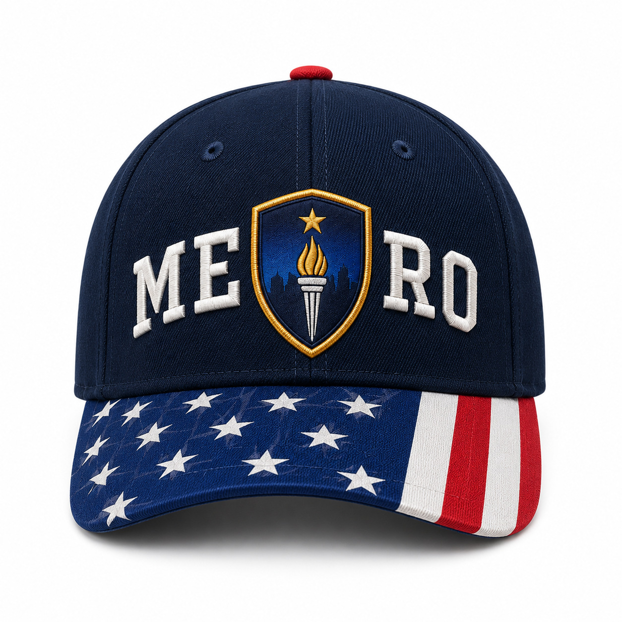 American flag embroidered baseball cap, 3D stereoscopic letter shield label baseball cap, cross-border men's and women's outdoor sunshade, street trend pic 5