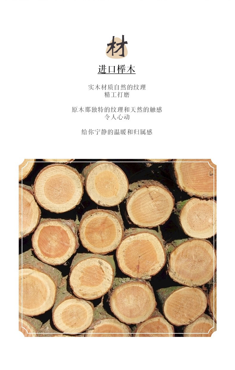 Beech wood rolling pin, household solid wood rolling pin 檊 dough stick, round wood stick, size, dumpling wrapper rolling pin, non-stick dough pic 5