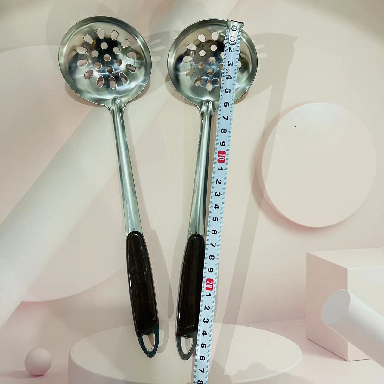 【 Zone 2-10 】 Diagonal non-magnetic collet 10/ bundle 1000/ box Diagonal non-magnetic collet kitchen stainless steel thickened household long-handled kitchenware non-hot spoon collet wholesale 2 yuan pic 2