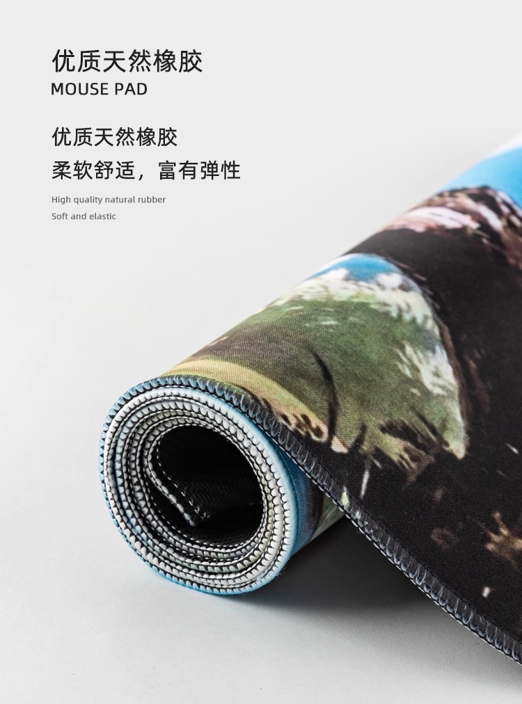 Guangfengyuan Large Mouse pad with office shortcut keys, large and long gaming and e-sports desk mat, National trend creative thickened version pic 10