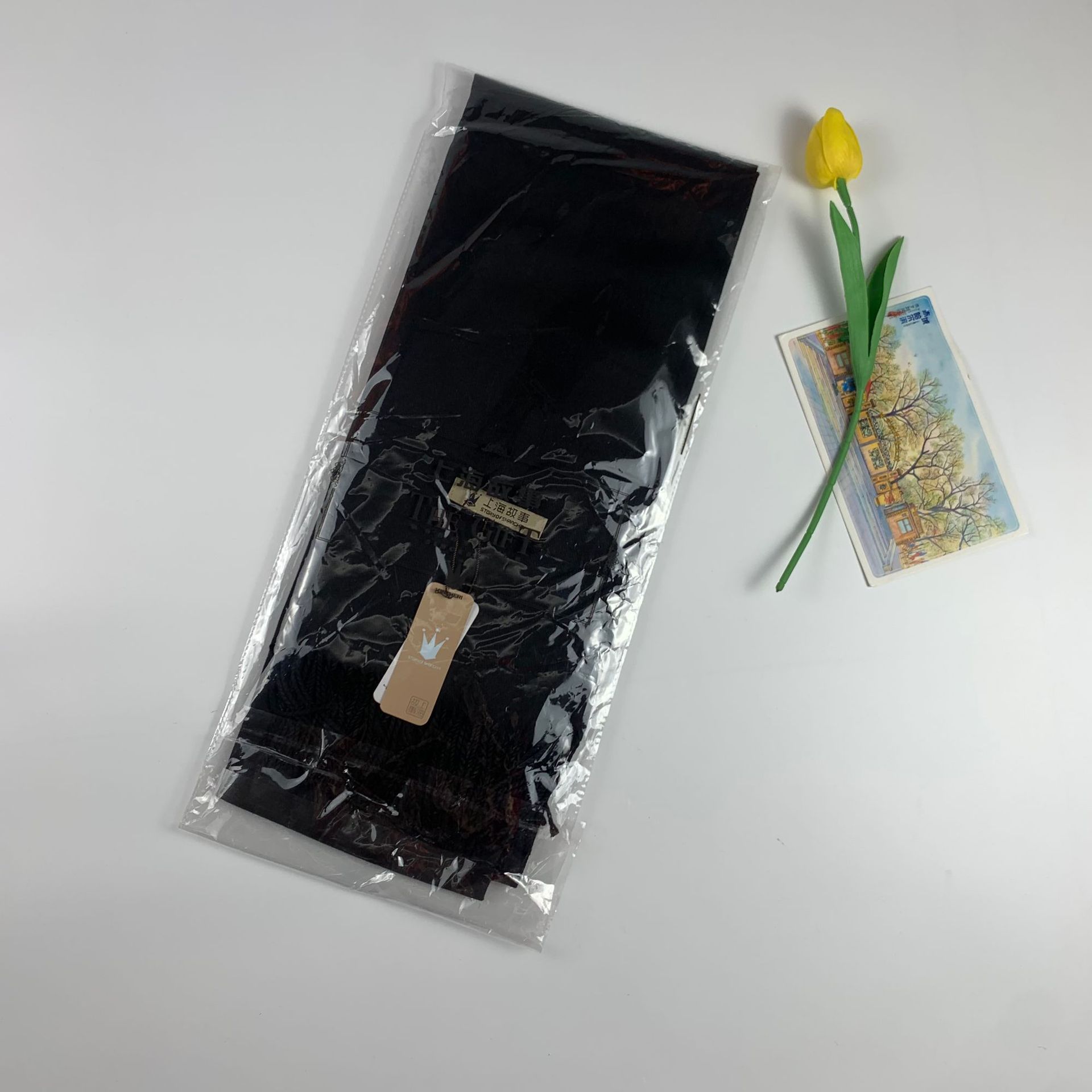 上海故事 仿羊绒流苏围巾披肩 女批发外贸跨境 高级感详情8