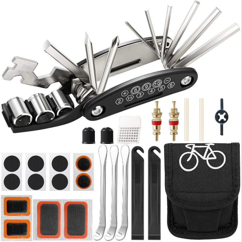 【 Customized 】 Bicycle repair tool kit set, mountain bike repair, bike repair tools and accessories combination wholesale pic 2