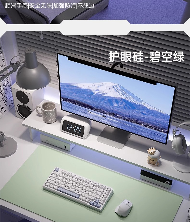 加厚电脑桌垫办公笔记本键盘桌面超大号鼠标垫防水防油免洗书桌垫详情20