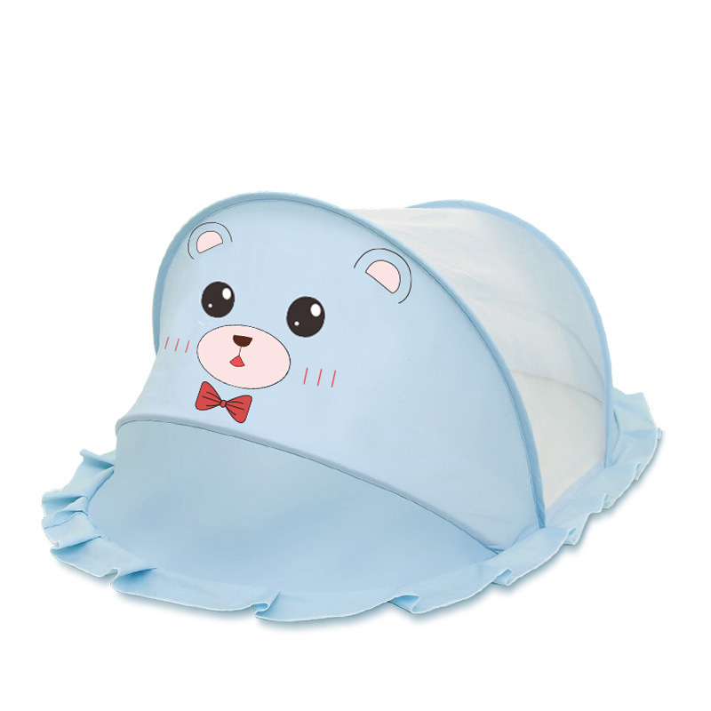 跨境爆款婴儿蚊帐新款宝宝折叠式带棉垫蚊帐床儿童卡通防蚊床批发详情19