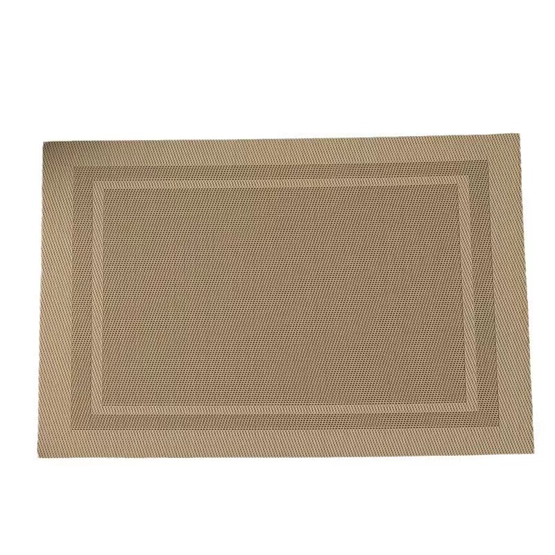 跨境特斯林欧式现代简约对角西餐垫pvc编织单双框桌巾餐桌垫餐垫详情7