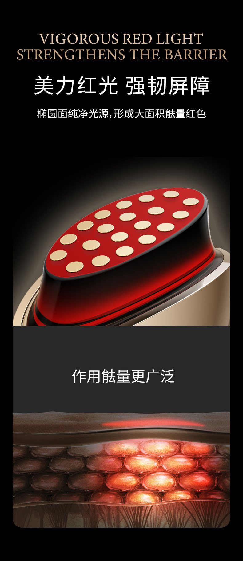 shanilak   跨境美容仪家用面部大熨斗胶原炮脸部按摩导入美容仪黄金胶原炮详情8