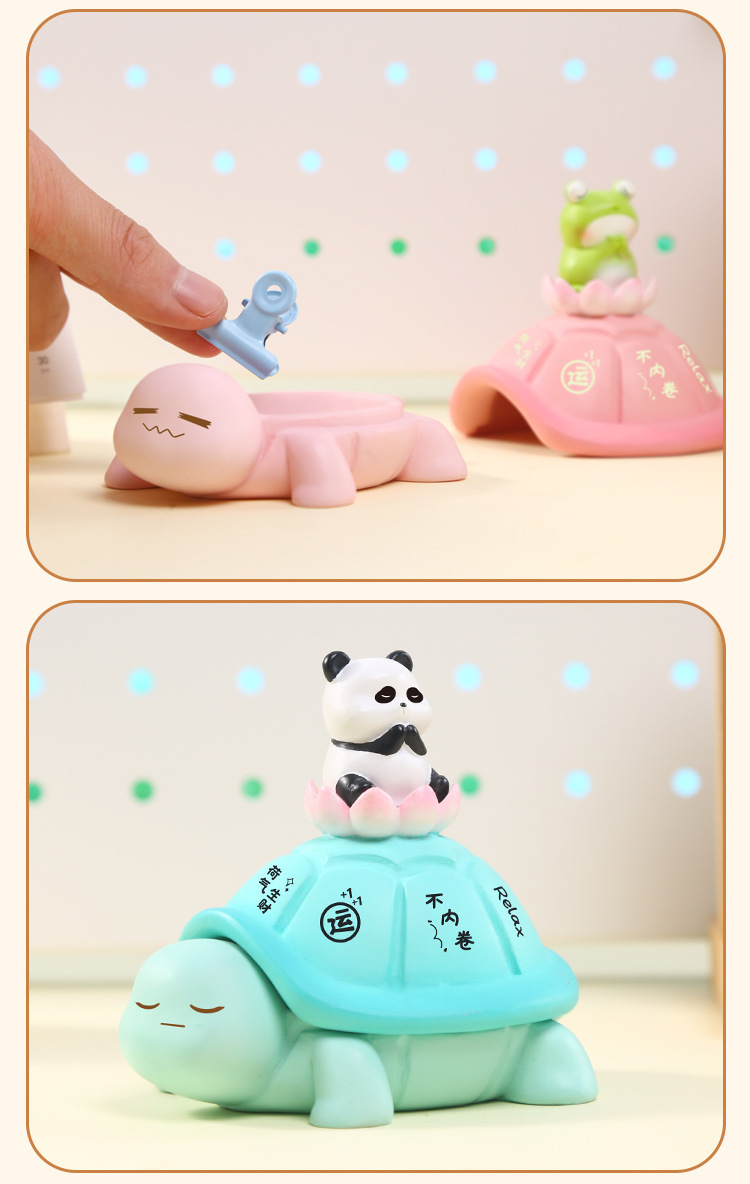 网红乌龟萌宠龟小仙纳福收纳摆件桌面装饰品小物件收纳盒一件代发详情12