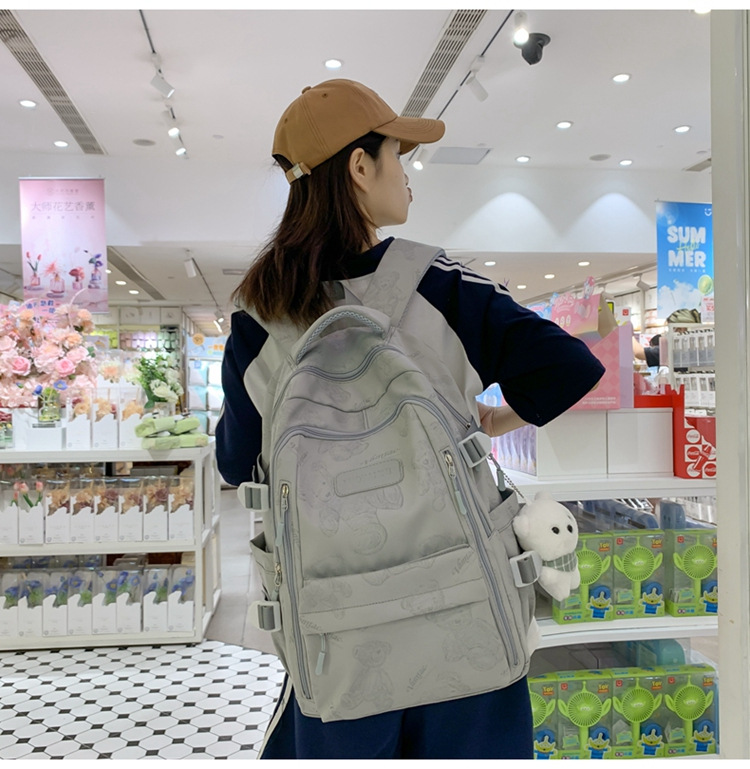 新款潮牌韩版书包女大容量中学生双肩包清新甜美休闲旅行双肩包详情41