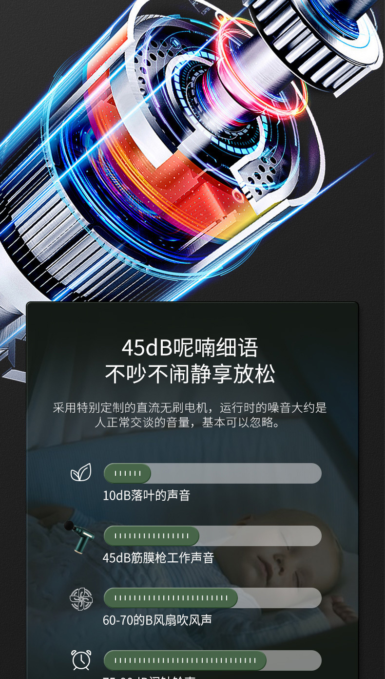 厂家直购筋膜枪缓解肌肉酸痛口袋按摩师自适应动力调节MINI筋膜枪详情11