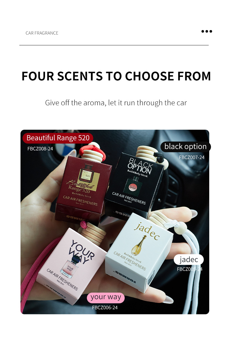 New cross-border car lanyard, perfume bottle, long-lasting light fragrance aromatherapy pendant, automotive interior products for export wholesale pic 10