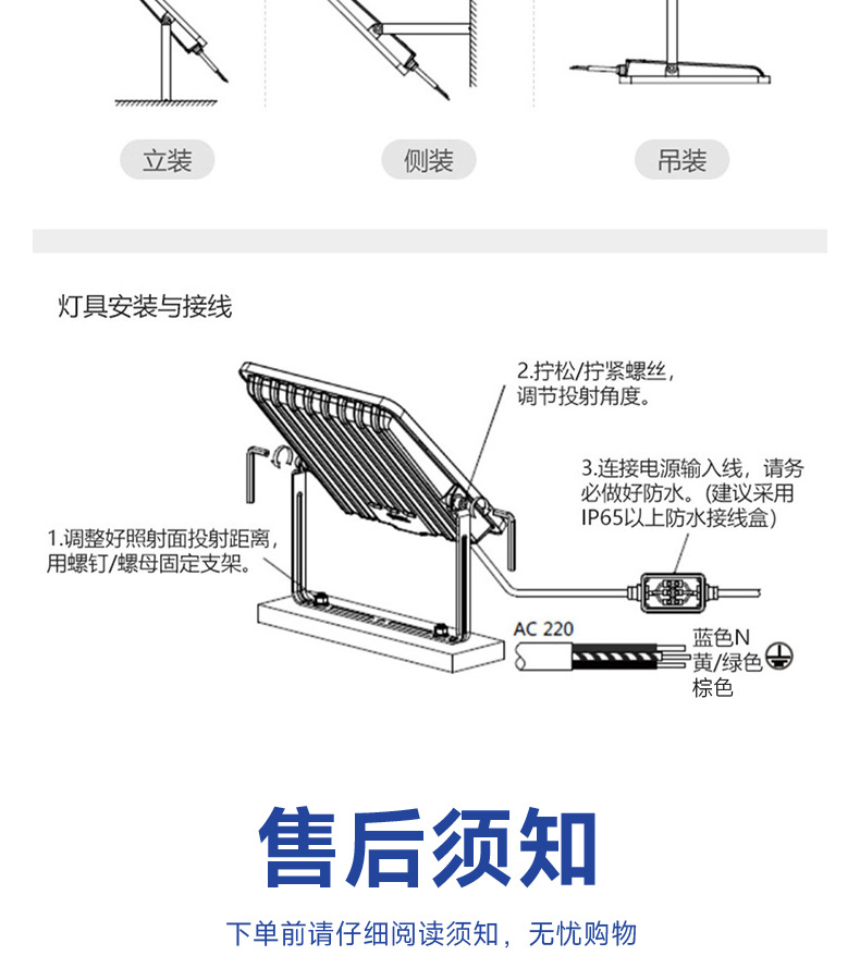 小苹果投光灯100W户外防水庭院工程照明泛光灯50W400W大功率led投光灯跨境现货详情19