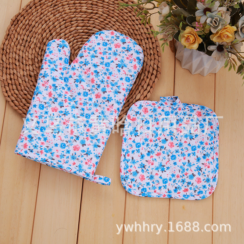 【 Chi Jia 】 Microwave Oven Glove Pad Two-piece Set Thickened and enlarged heat-resistant oven baking gloves pic 7
