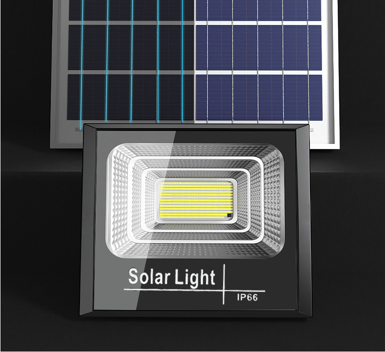 新款太阳能投光灯 户外防水一拖二庭院灯农村家用LED投射灯泛光灯详情6