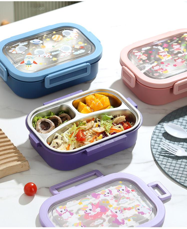 分隔不锈钢饭盒卡通高颜值保温午餐分格便当盒便携学生上班族餐盒01571详情19