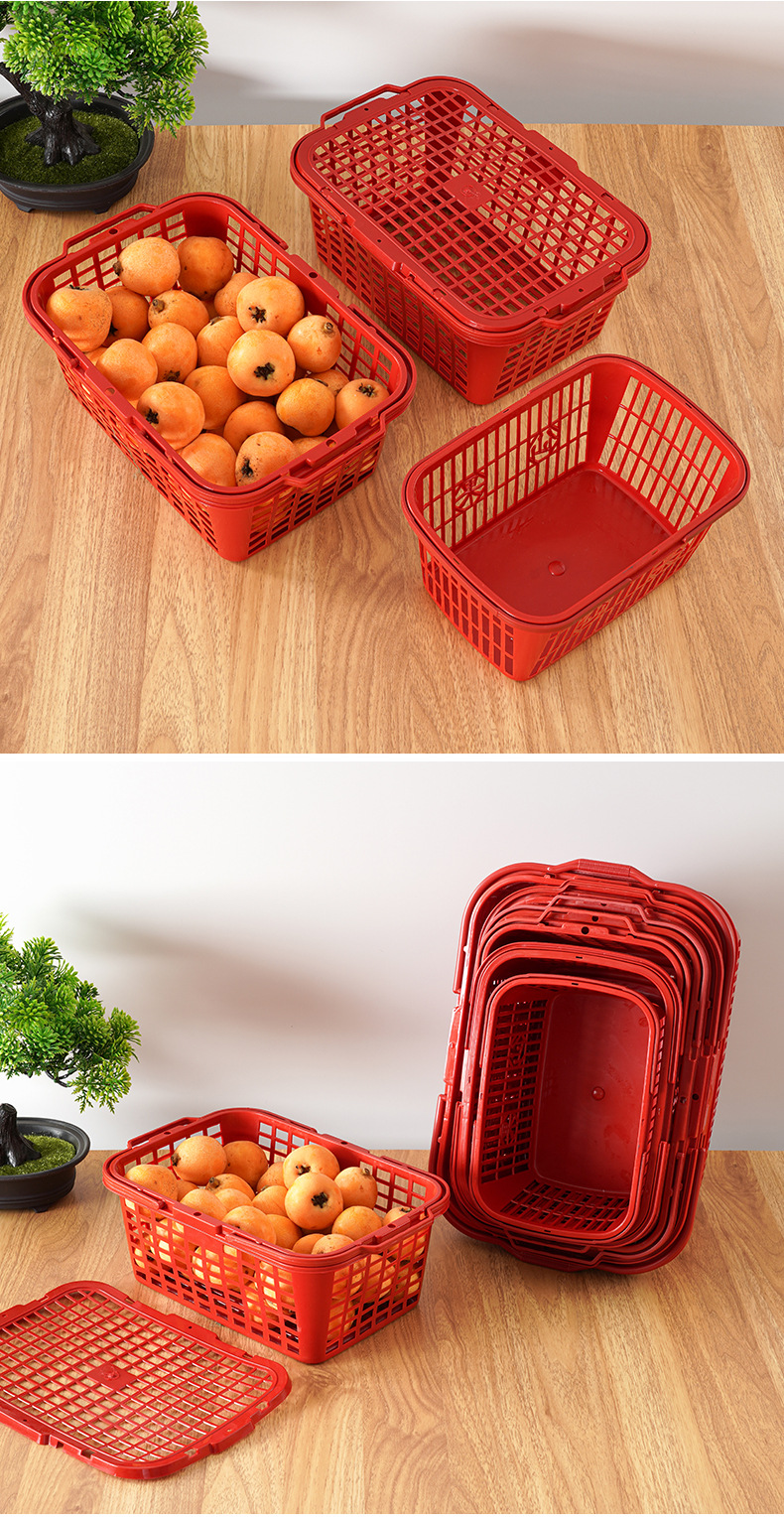 水果篮塑料篮子采摘杨梅草莓樱桃葡萄橘子桃子鸡蛋桑葚枇杷手提篮详情10