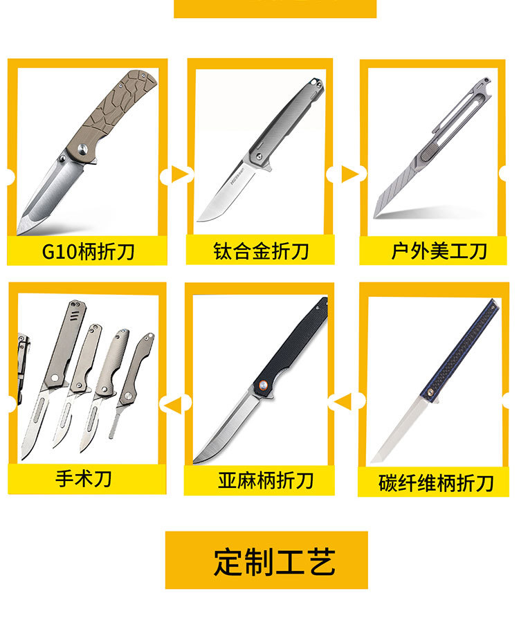 In-stock batch folding knife outdoor D2 steel blade stainless steel multi-functional folding knife G10 handle small knife portable and convenient edc pic 5