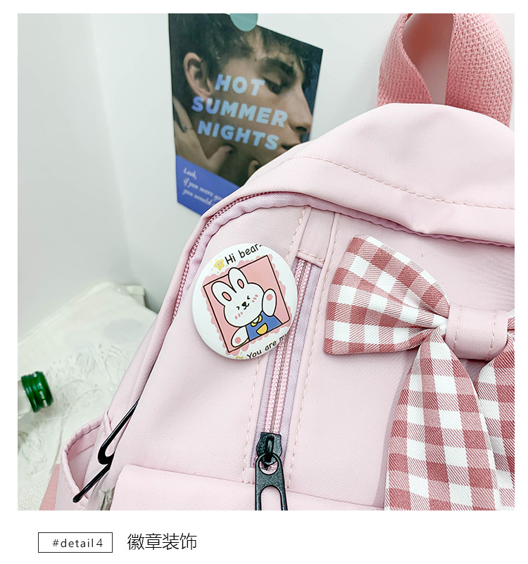 蝴蝶结书包女小学生大容量三到六年级初中轻便减负可爱简约双肩包详情27