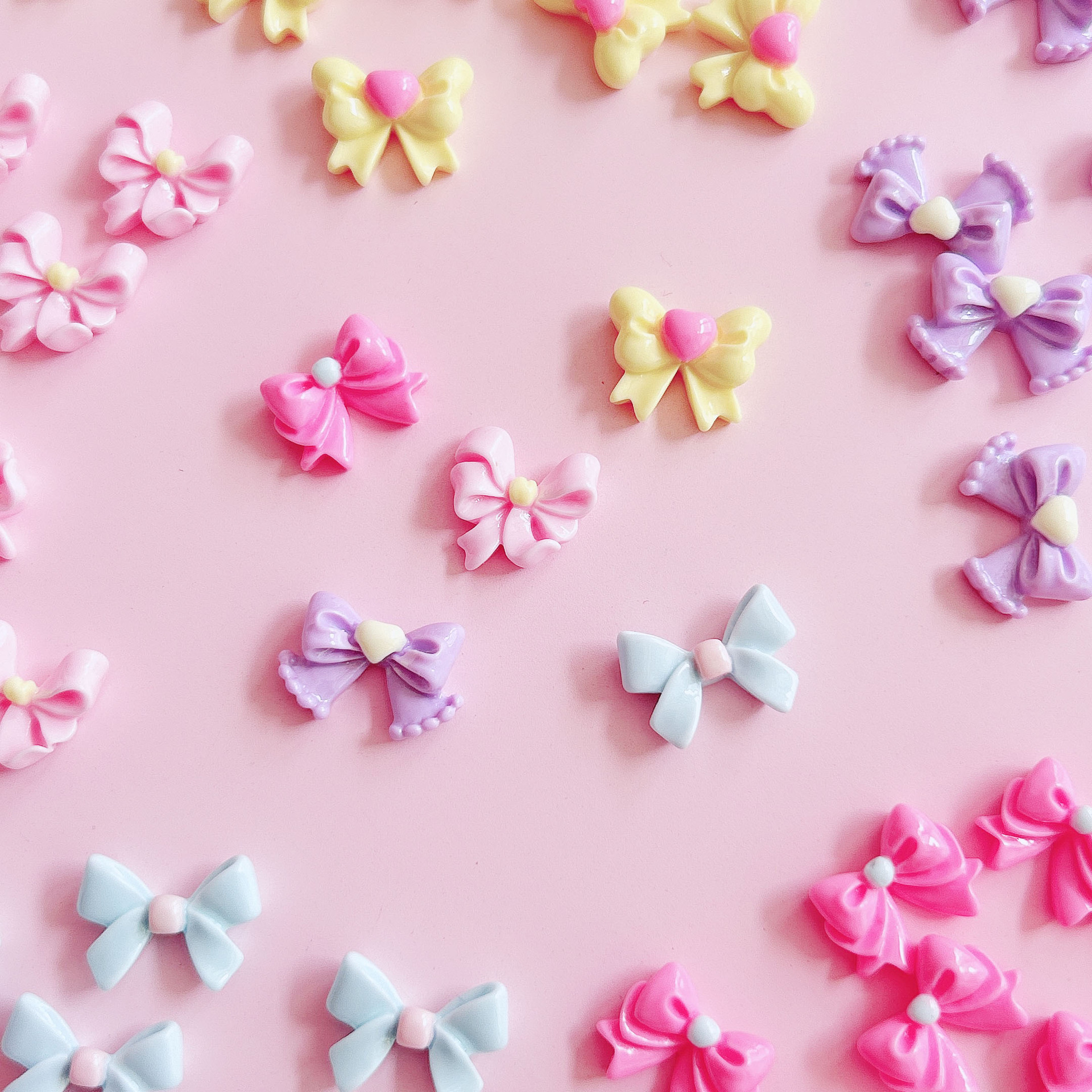 COM Glossy mini, unique and small bow handmade hair clips, hair accessories, diy decorative resin accessories pic 6