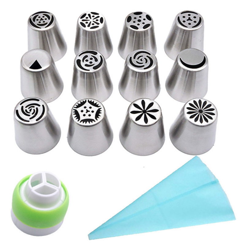 一体无缝食品级不锈钢俄罗斯裱花嘴套装家用烘焙工具裱花袋27件套详情23