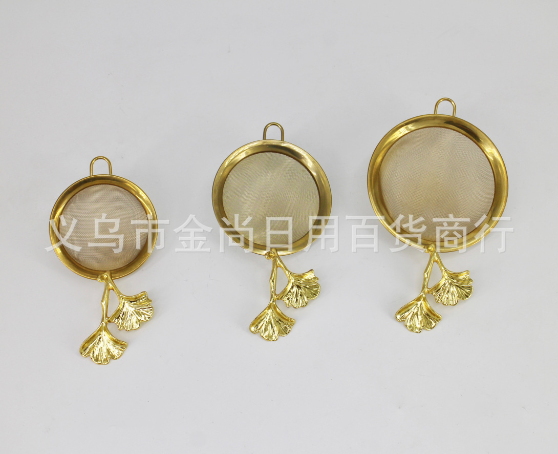 家用厨房奶茶豆浆蜂蜜超细糖筛杏叶柄不锈钢过滤网手持式面粉筛详情3