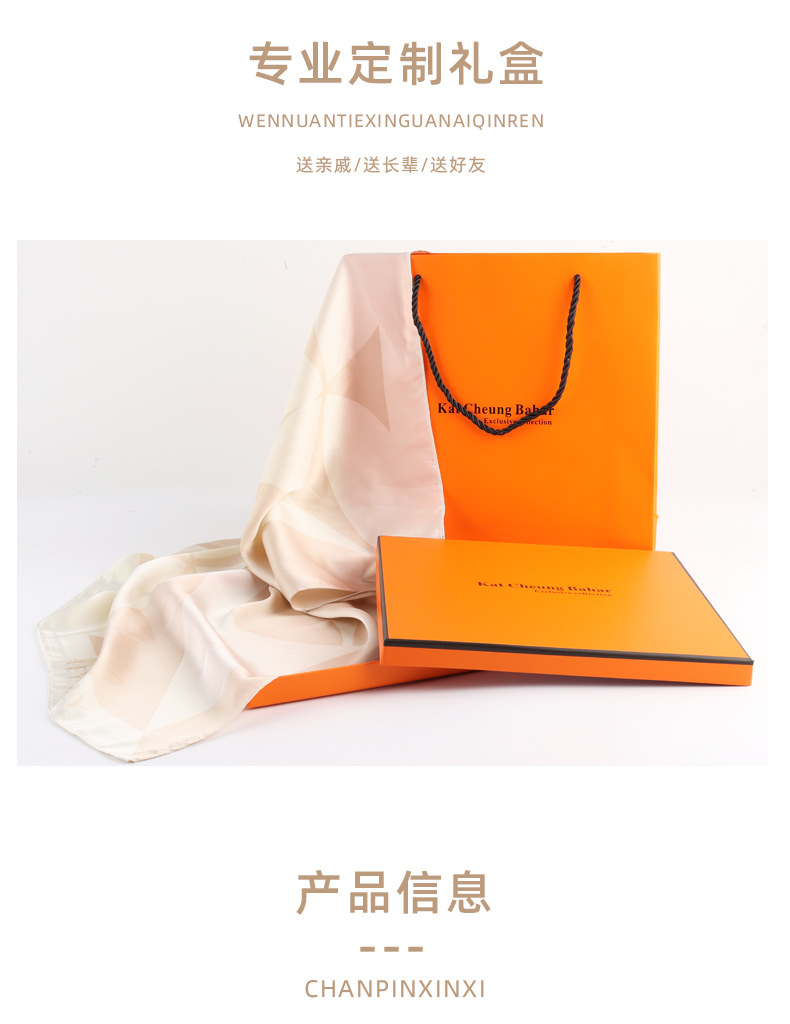 真丝小方巾女丝巾韩版印花装饰领巾花卉100%桑蚕丝丝巾70轻奢女详情3