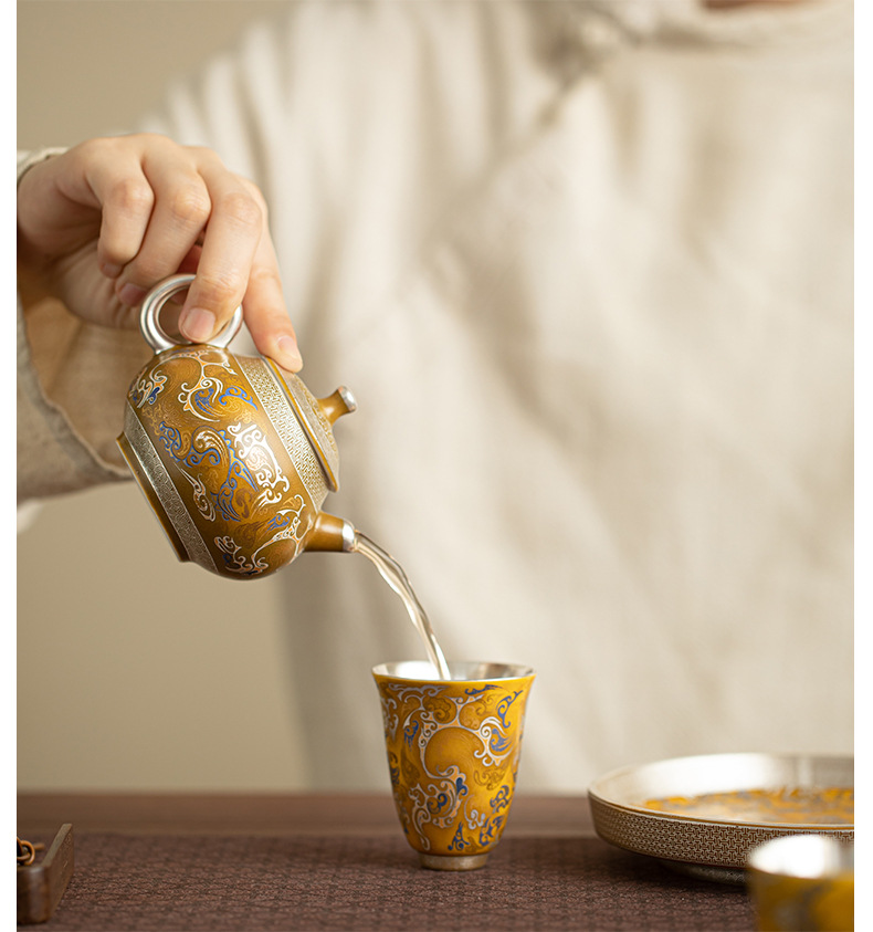 龙腾四海陶瓷鎏银功夫茶具套装一壶三杯送长辈父亲领导老师伴手礼详情20