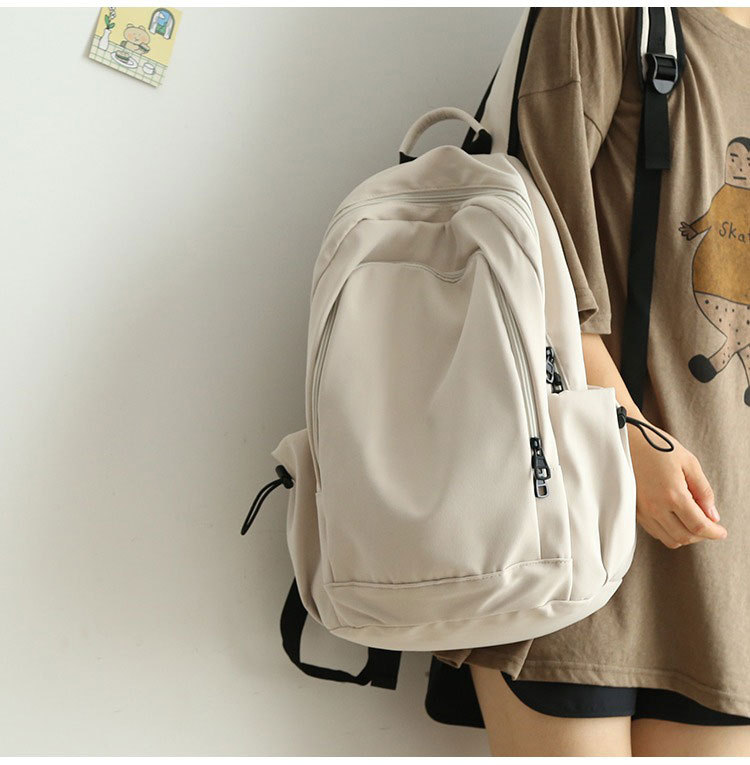 双肩包男日系百搭大容量大学生背包轻便简约初中高中生上课书包女详情3