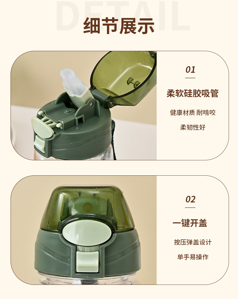 吸管水杯学生耐高温卡通可爱通用批发塑料随手杯直饮大容量水壶详情44