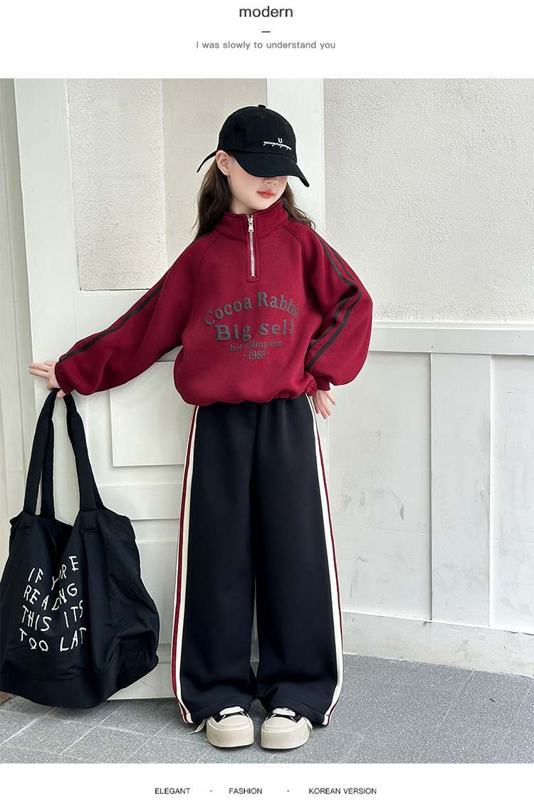 女童春秋套装2025春装新款儿童洋气卫衣大童运动休闲长裤两件套潮详情10