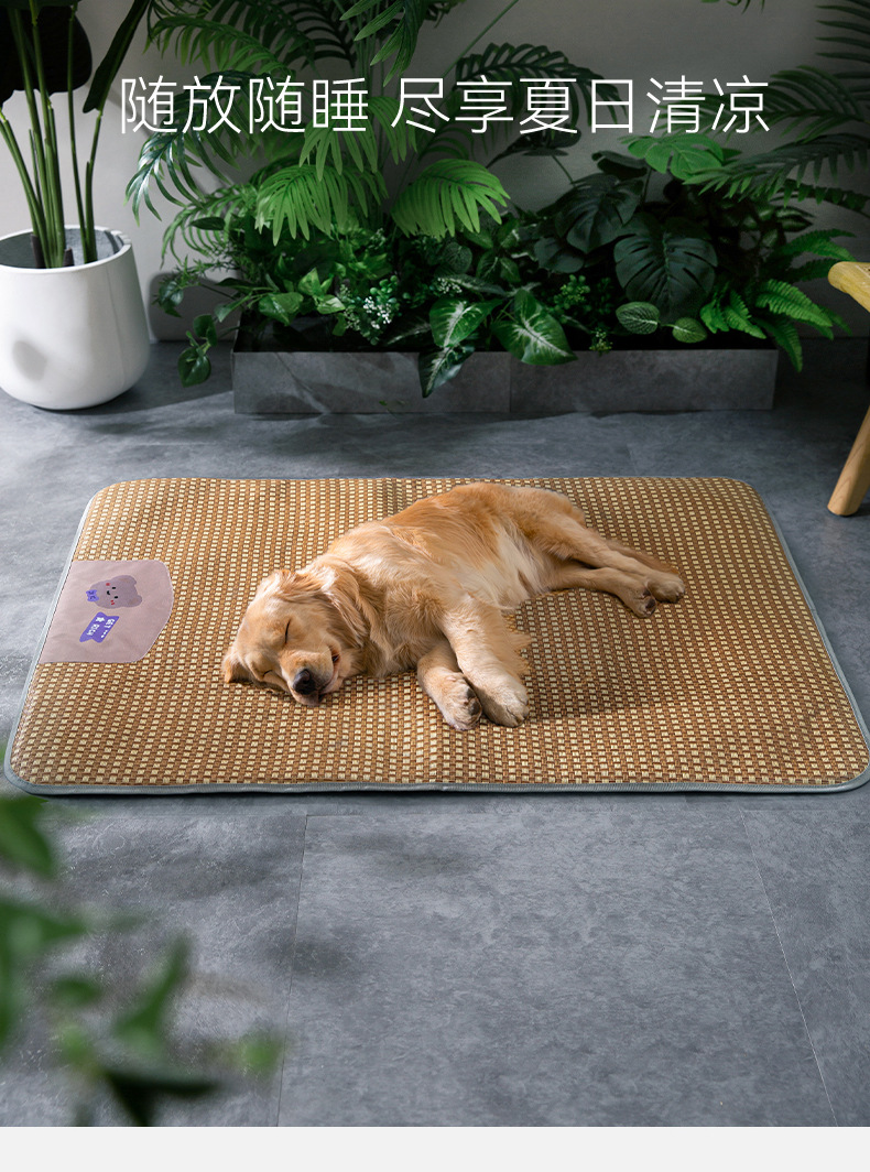 跨境宠物春夏季凉席狗狗四季清凉垫子小型犬大狗金毛狗窝猫咪用品详情10