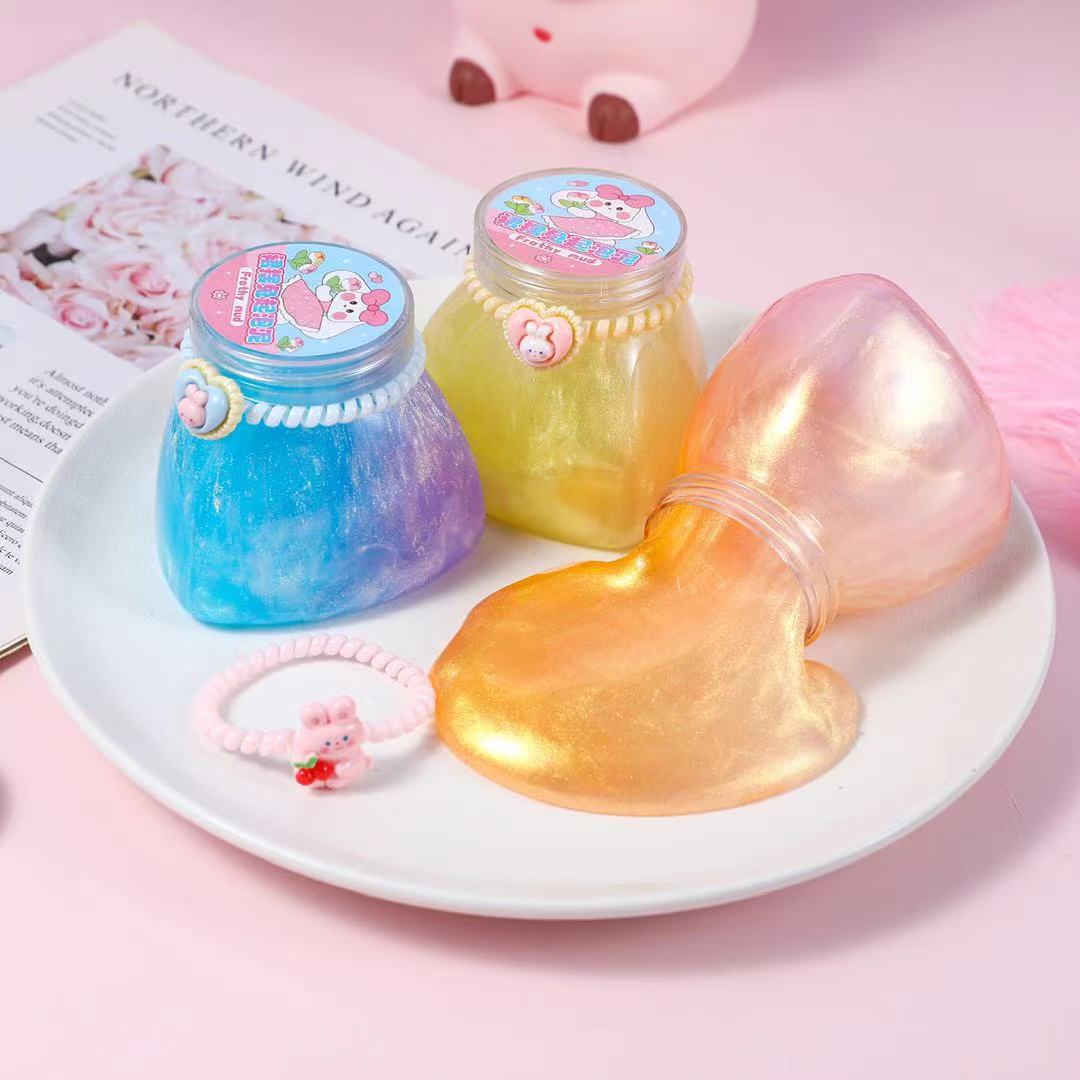 起泡胶炫彩女孩发泄减压抱抱奶 假 水 儿童小玩具拉伸性强史莱姆批发详情8