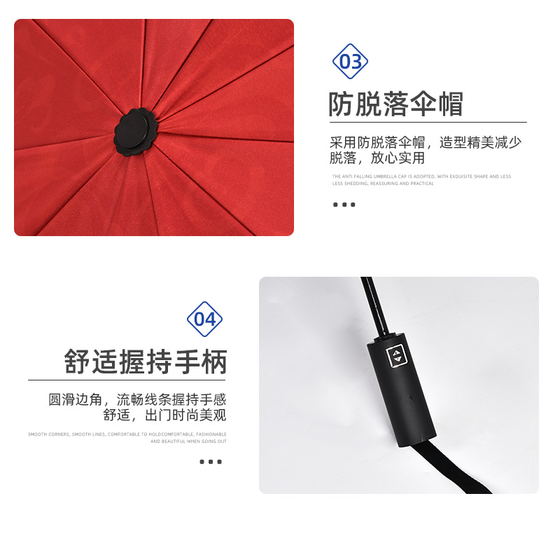 Wholesale of 8-bone black rubber folding sun umbrellas, portable umbrellas, semi-automatic sun protection umbrellas, all-weather gift umbrellas pic 23