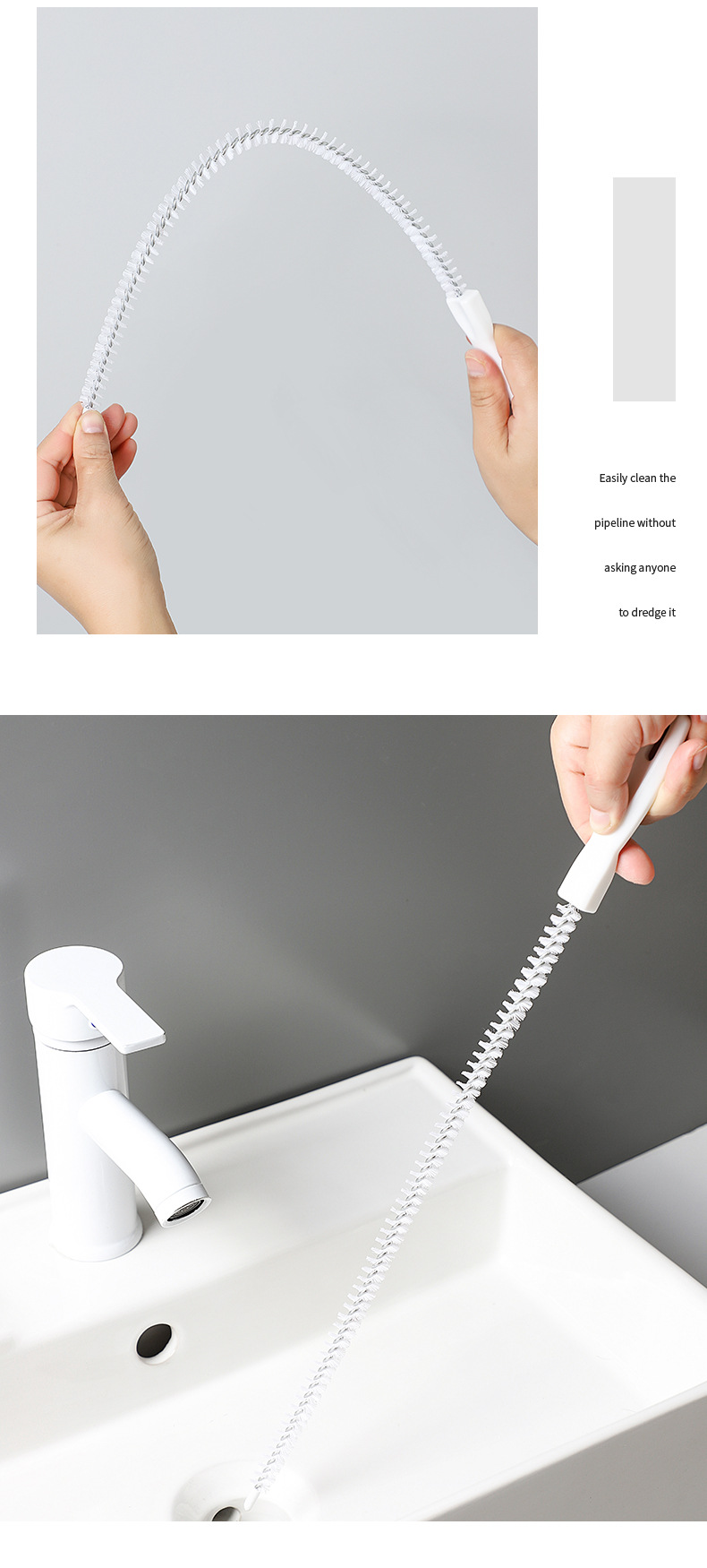 管道疏通器通下水道毛发清理器洗脸水池清洁刷通水管神器疏通工具详情16